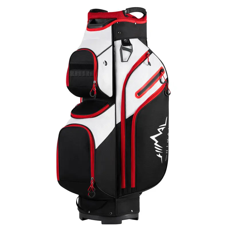 15 Way Divider Golf Cart Bag for Men & Women, Multi-Pocket Golf Bag with Rain Cover & Comfort Handles